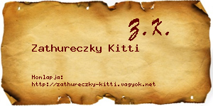 Zathureczky Kitti névjegykártya